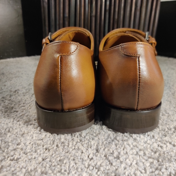 Antonio Maurizi Cap Toe Double Monk Strap Loafers (Tan US Men's Size: 11… - Picture 6 of 13